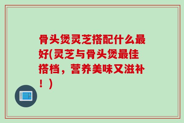 骨头煲灵芝搭配什么好(灵芝与骨头煲佳搭档，营养美味又滋补！)