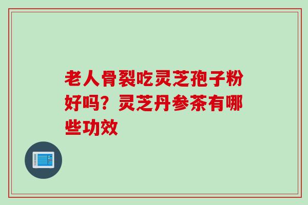 老人骨裂吃灵芝孢子粉好吗？灵芝丹参茶有哪些功效