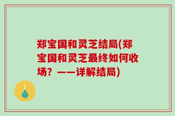 郑宝国和灵芝结局(郑宝国和灵芝终如何收场？——详解结局)