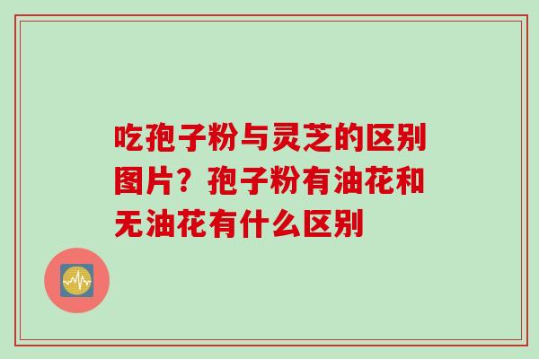 吃孢子粉与灵芝的区别图片？孢子粉有油花和无油花有什么区别