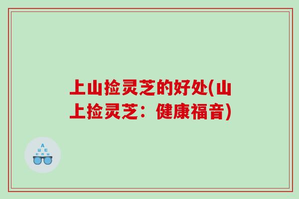 上山捡灵芝的好处(山上捡灵芝：健康福音)