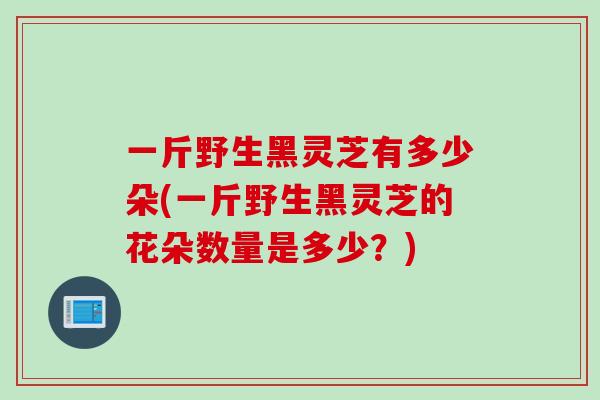 一斤野生黑灵芝有多少朵(一斤野生黑灵芝的花朵数量是多少？)