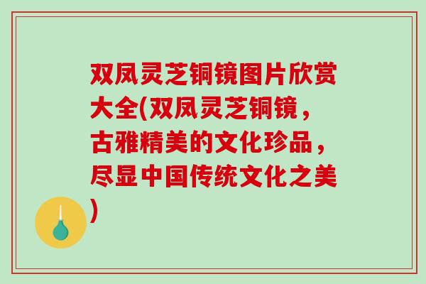 双凤灵芝铜镜图片欣赏大全(双凤灵芝铜镜，古雅精美的文化珍品，尽显中国传统文化之美)