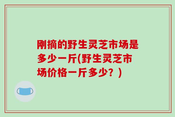 刚摘的野生灵芝市场是多少一斤(野生灵芝市场价格一斤多少？)