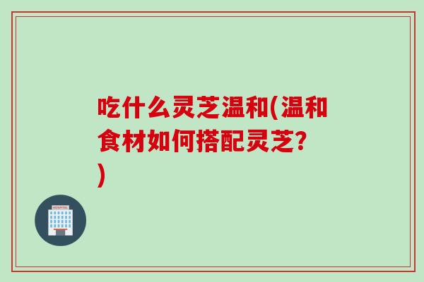 吃什么灵芝温和(温和食材如何搭配灵芝？ )