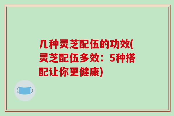 几种灵芝配伍的功效(灵芝配伍多效：5种搭配让你更健康)