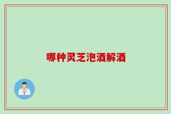 哪种灵芝泡酒解酒