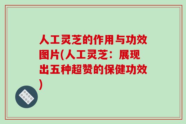 人工灵芝的作用与功效图片(人工灵芝：展现出五种超赞的保健功效)