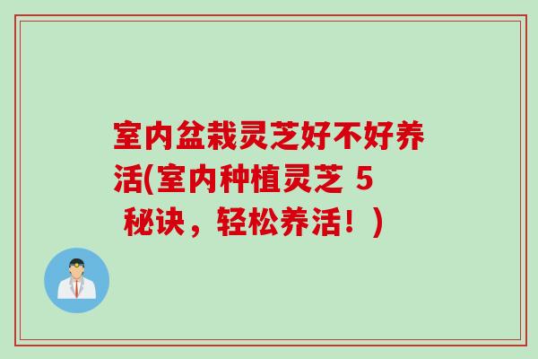 室内盆栽灵芝好不好养活(室内种植灵芝 5 秘诀，轻松养活！)