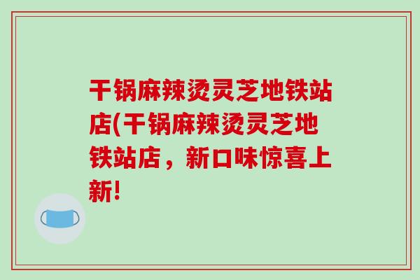 干锅麻辣烫灵芝地铁站店(干锅麻辣烫灵芝地铁站店，新口味惊喜上新!
