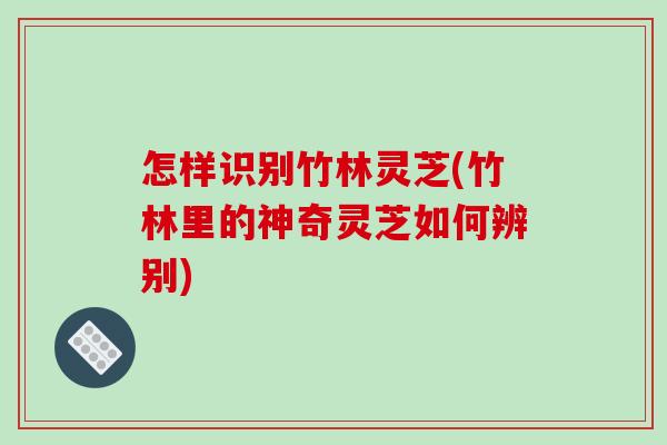 怎样识别竹林灵芝(竹林里的神奇灵芝如何辨别)
