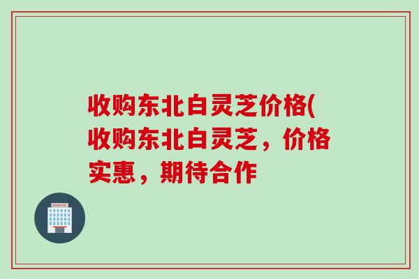 收购东北白灵芝价格(收购东北白灵芝，价格实惠，期待合作