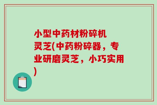 小型中药材粉碎机  灵芝(中药粉碎器，专业研磨灵芝，小巧实用)