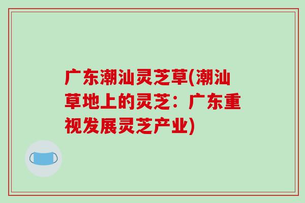 广东潮汕灵芝草(潮汕草地上的灵芝：广东重视发展灵芝产业)