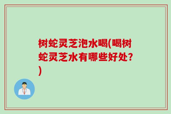 树蛇灵芝泡水喝(喝树蛇灵芝水有哪些好处？)