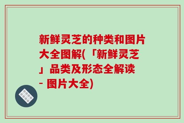 新鲜灵芝的种类和图片大全图解(「新鲜灵芝」品类及形态全解读 - 图片大全)