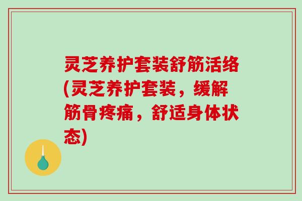 灵芝养护套装舒筋活络(灵芝养护套装，缓解筋骨疼痛，舒适身体状态)