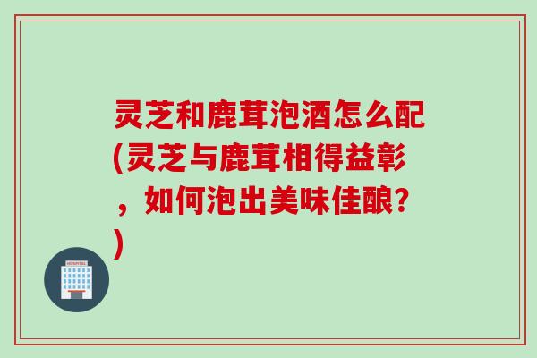 灵芝和鹿茸泡酒怎么配(灵芝与鹿茸相得益彰，如何泡出美味佳酿？)