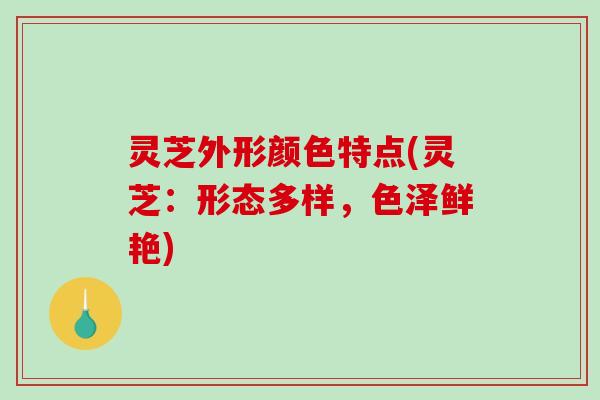 灵芝外形颜色特点(灵芝：形态多样，色泽鲜艳)