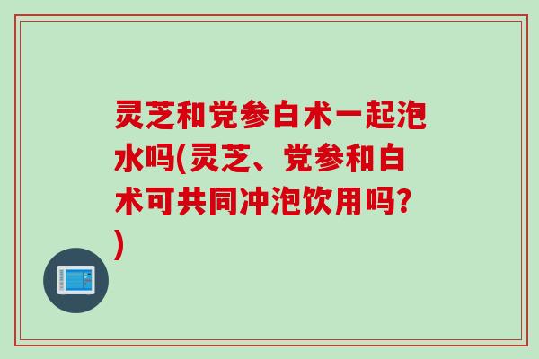 灵芝和党参白术一起泡水吗(灵芝、党参和白术可共同冲泡饮用吗？)