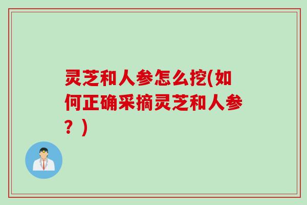 灵芝和人参怎么挖(如何正确采摘灵芝和人参？)