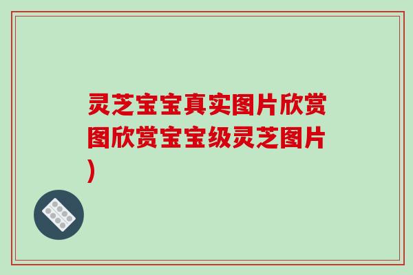 灵芝宝宝真实图片欣赏图欣赏宝宝级灵芝图片)