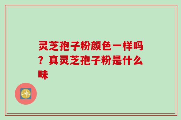 灵芝孢子粉颜色一样吗？真灵芝孢子粉是什么味