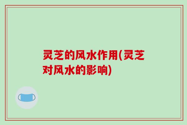 灵芝的风水作用(灵芝对风水的影响)