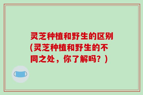 灵芝种植和野生的区别(灵芝种植和野生的不同之处，你了解吗？)
