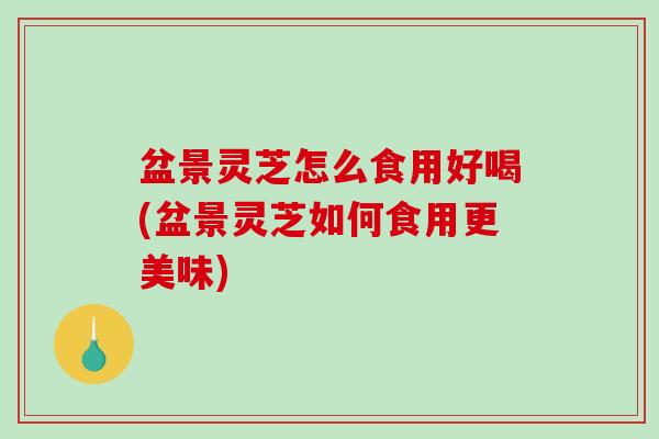 盆景灵芝怎么食用好喝(盆景灵芝如何食用更美味)