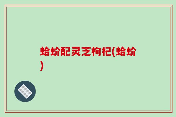 蛤蚧配灵芝枸杞(蛤蚧)