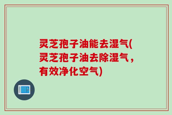 灵芝孢子油能去湿气(灵芝孢子油去除湿气，有效净化空气)