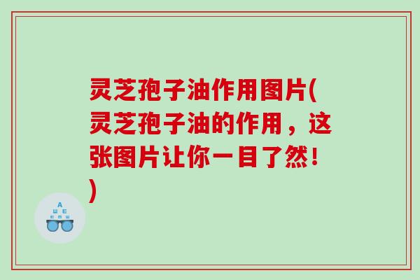 灵芝孢子油作用图片(灵芝孢子油的作用，这张图片让你一目了然！)