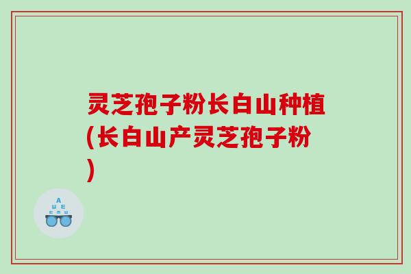 灵芝孢子粉长白山种植(长白山产灵芝孢子粉)