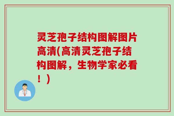 灵芝孢子结构图解图片高清(高清灵芝孢子结构图解，生物学家必看！)