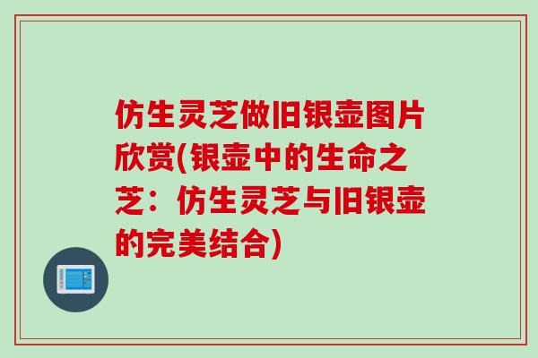 仿生灵芝做旧银壶图片欣赏(银壶中的生命之芝：仿生灵芝与旧银壶的完美结合)