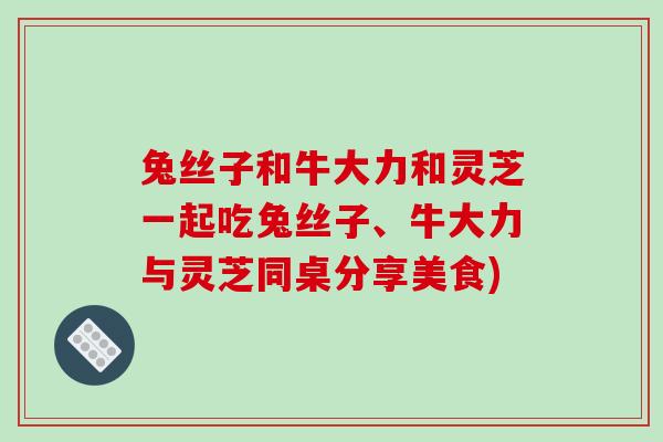兔丝子和牛大力和灵芝一起吃兔丝子、牛大力与灵芝同桌分享美食)