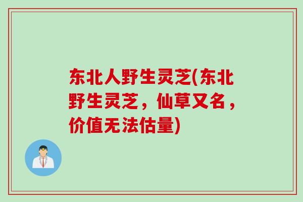 东北人野生灵芝(东北野生灵芝，仙草又名，价值无法估量)