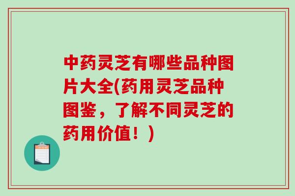 中药灵芝有哪些品种图片大全(药用灵芝品种图鉴，了解不同灵芝的药用价值！)