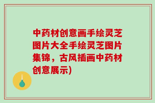 中药材创意画手绘灵芝图片大全手绘灵芝图片集锦，古风插画中药材创意展示)