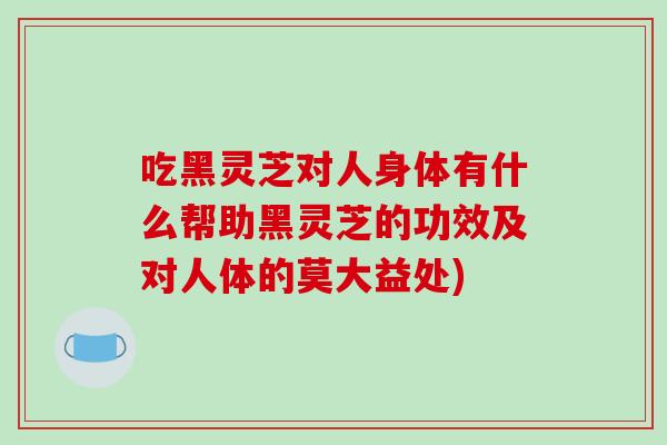 吃黑灵芝对人身体有什么帮助黑灵芝的功效及对人体的莫大益处)