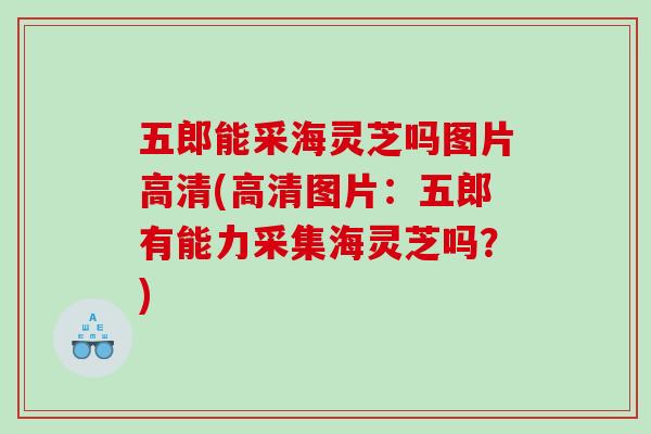五郎能采海灵芝吗图片高清(高清图片：五郎有能力采集海灵芝吗？)