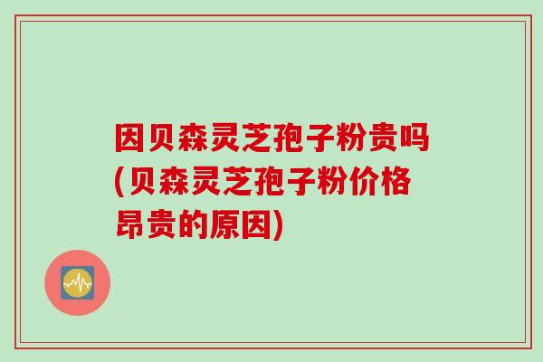因贝森灵芝孢子粉贵吗(贝森灵芝孢子粉价格昂贵的原因)
