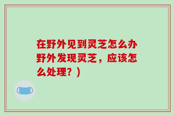 在野外见到灵芝怎么办野外发现灵芝，应该怎么处理？)