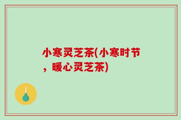 小寒灵芝茶(小寒时节，暖心灵芝茶)