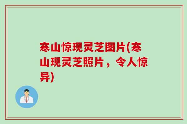 寒山惊现灵芝图片(寒山现灵芝照片，令人惊异)