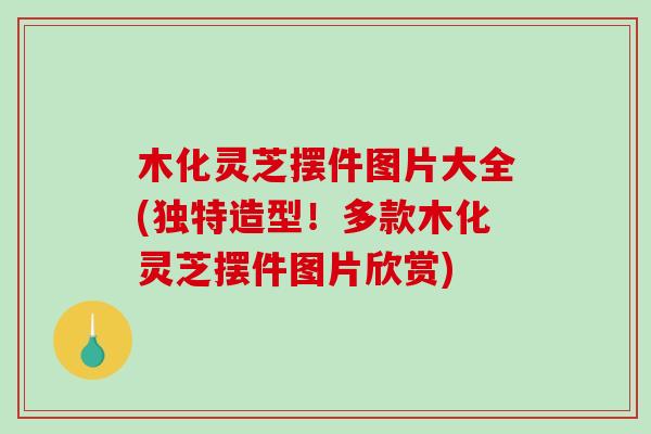 木化灵芝摆件图片大全(独特造型！多款木化灵芝摆件图片欣赏)