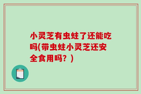 小灵芝有虫蛀了还能吃吗(带虫蛀小灵芝还安全食用吗？)