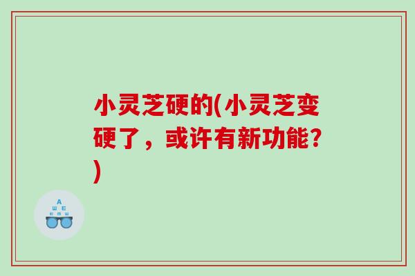 小灵芝硬的(小灵芝变硬了,或许有新功能?) 小灵芝硬的(小灵芝变硬了,或许有新功能?)