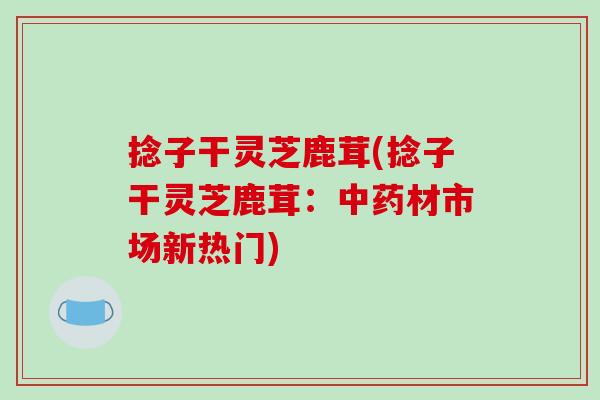 捻子干灵芝鹿茸(捻子干灵芝鹿茸：中药材市场新热门)